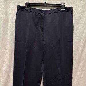 Giorgio Armani Navy Liquid Silk Pants